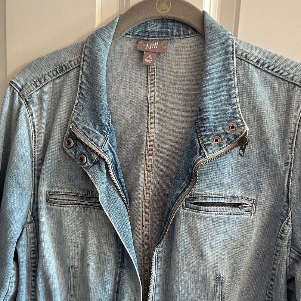 J. Jill Women's Sky Blue Jean Jacket